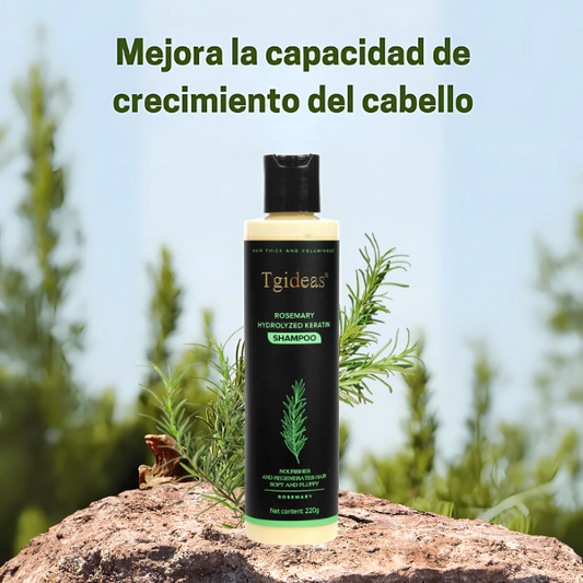 Keratina + Romero + Ortiga + Biotina - Champú Nutritivo para Crecimiento de Cabello (220 ml)