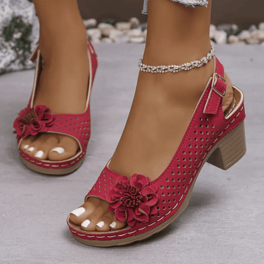🔥Las más vendidas🔥 Sandalias Ortopédicas de tacón cuadrado con hebilla para mujer