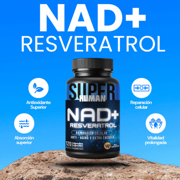 💊NAD + Resveratrol - Cápsulas de Reparación Celular Antienvejecimiento y Energía Extra