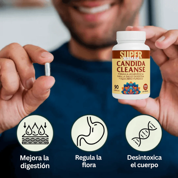 Cándida Cleanse - Fórmula Ayurvédica para la Salud Digestiva y Equilibrio Fúngico (90 Cápsulas)