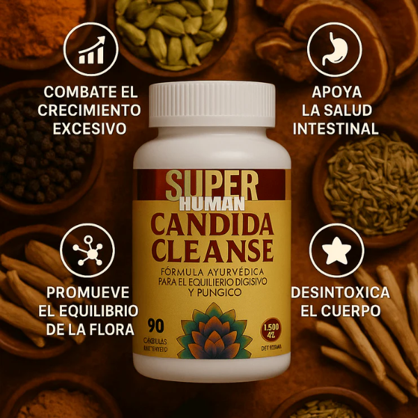Cándida Cleanse - Fórmula Ayurvédica para la Salud Digestiva y Equilibrio Fúngico (90 Cápsulas)