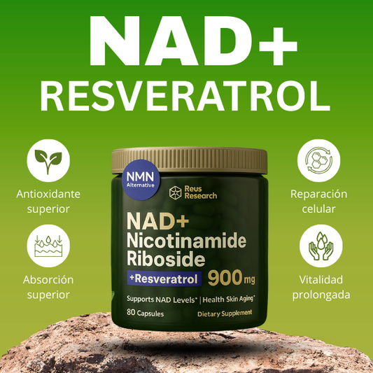 💊NAD + Resveratrol - Cápsulas de Reparación Celular Antienvejecimiento y Energía Extra.