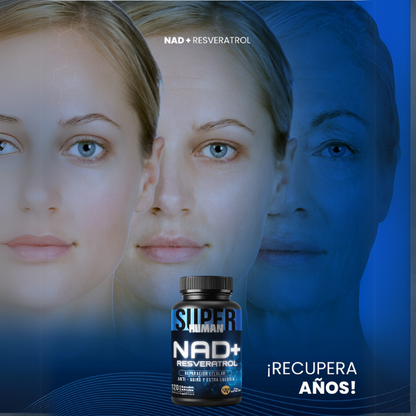 💊NAD + Resveratrol - Cápsulas de Reparación Celular Antienvejecimiento y Energía Extra
